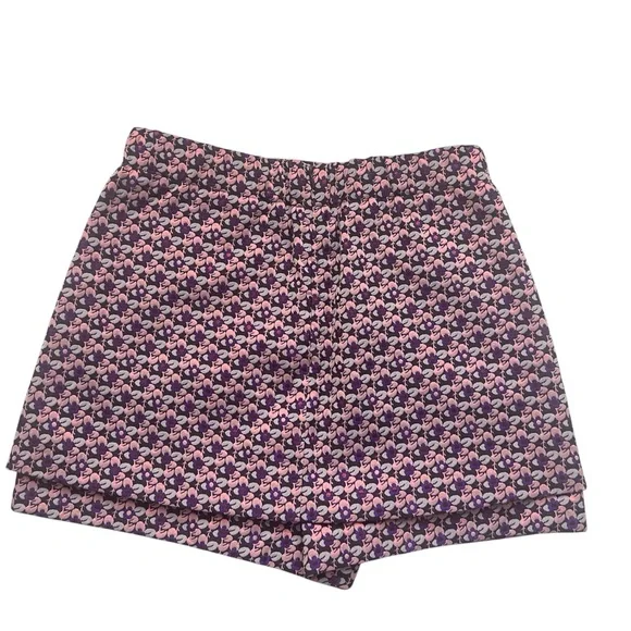 NWT Maje Floral Jacquard Skirt Front Shorts SZ 36/S Pink Skort Pockets Girly - Picture 5 of 14